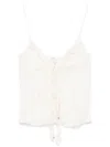 Chloé Ruffled Tie-front Silk-chiffon Top In White
