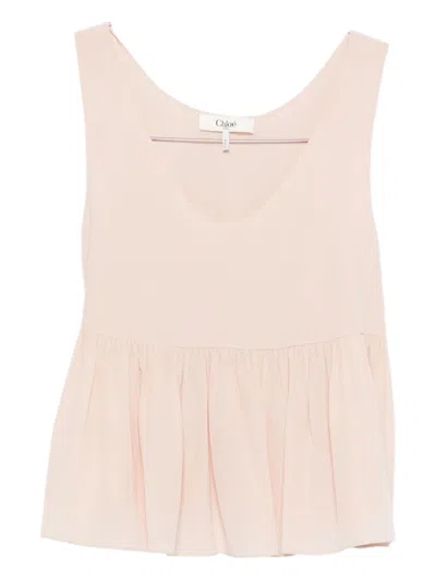 Chloé Chloè Silk Top In Pink