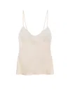 Chloé Silk Top With Lace Detail In Neutral