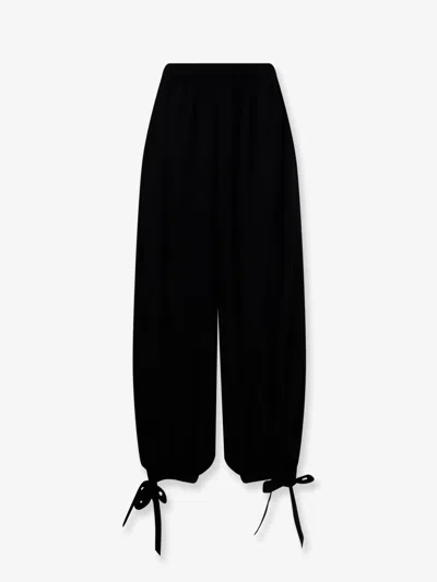 Chloé Silk Trousers In Black