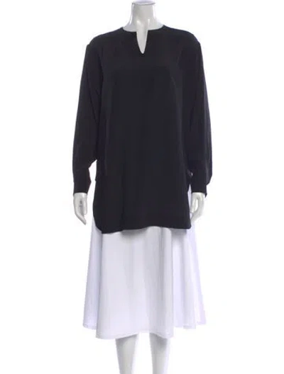 Pre-owned Chloé Silk V-neck Blouse In Black