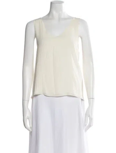 Pre-owned Chloé Silk V-neck Blouse In Neutral