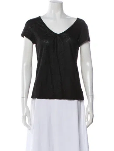 Pre-owned Chloé Silk V-neck T-shirt In Gray