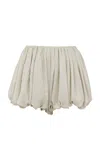 Chloé Silk Voile Bloomer Shorts In Green