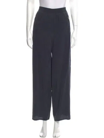 Pre-owned Chloé Silk Wide Leg Pants In Gray