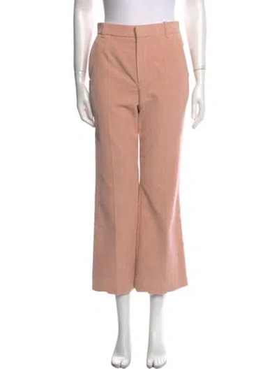 Pre-owned Chloé Silk Wide Leg Pants In Neutral
