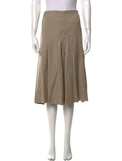 Pre-owned Chloé Silk Wide Leg Pants In Neutrals