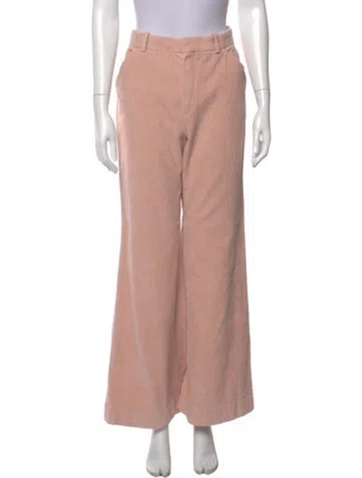 Pre-owned Chloé Silk Wide Leg Pants In Pink