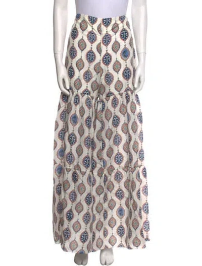 Pre-owned Chloé Silk Wide Leg Pants In White