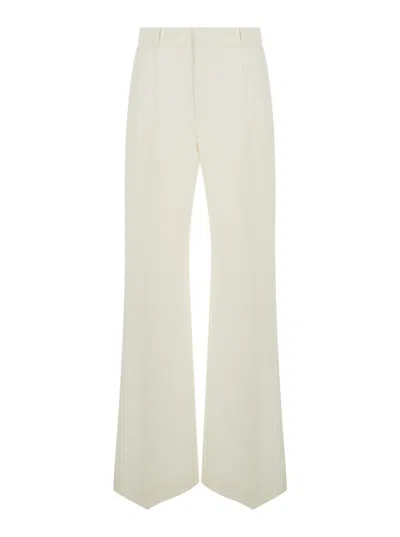 Chloé Natural Jean Pants With Leather Label In White