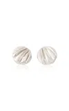 Chloé Silver  Pleats Earrings In Metallic