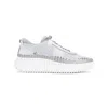 Chloé Silver Lace-up Sneakers In White