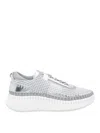 Chloé Chloe Women Multicolor Fabric Nama Sneakers In Silver