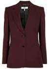 Chloé Chloe Single Breased Wool Blazer In Brown