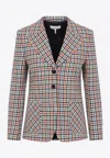 Chloé Single-breasted Checked Blazer In Multicolor