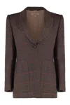 Chloé Single-breasted One Button Jacket In Brown