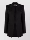 Chloé Black Single-breasted Silk Blend Wool Blazer