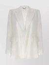 Chloé White Double-breasted Ramie Blazer
