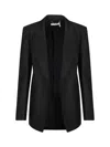 Chloé Black Single-breasted Silk Blend Wool Blazer In Black