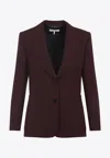 Chloé Suits Sigle Breasted Blazer Jackets Bordeaux In Burgundy