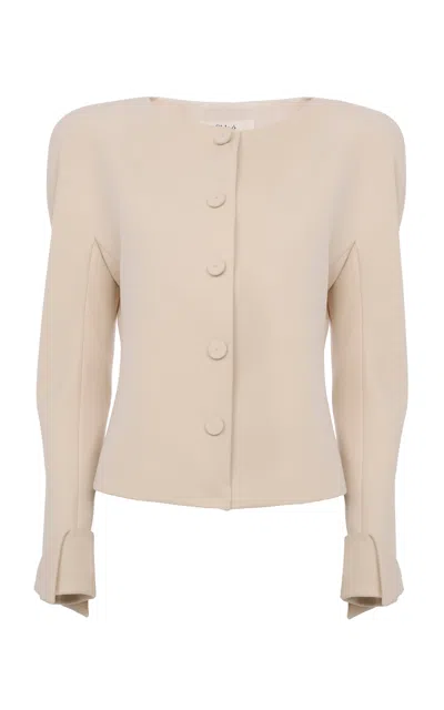 Chloé Single-breasted Wool Jacket In Brown