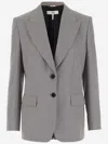 Chloé Tailored Jacket In Wool Grain De Poudre Grey Size 6 100% Wool, Horn Bubalus Bubalis, Farmed, Coo Ind In Grey