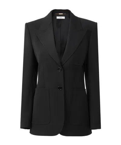 Chloé Single-breasted Wool Blazer In Black