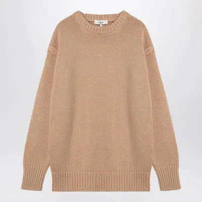 CHLOÉ CHLOÉ SKIN PINK CASHMERE BLEND OVERSIZE SWEATER
