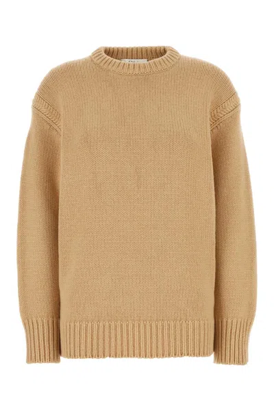 CHLOÉ SKIN PINK CASHMERE BLEND OVERSIZE SWEATER