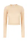 Chloé Skin Pink Cotton Sweater In Brown