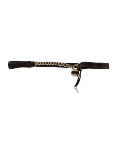 Pre-owned Chloé Skinny Leather Belt In Brown
