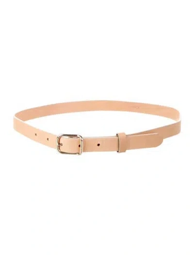 Pre-owned Chloé Skinny Leather Waist Belt In Neutral