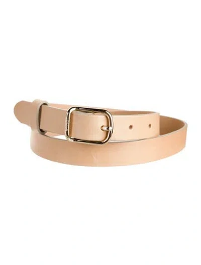 Pre-owned Chloé Skinny Leather Waist Belt In Neutral