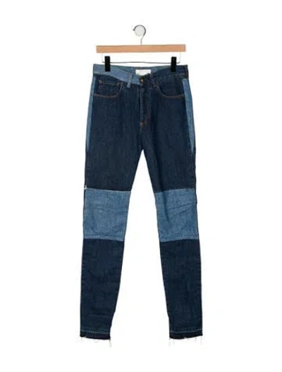 Pre-owned Chloé Skinny Leg Pants In Blue