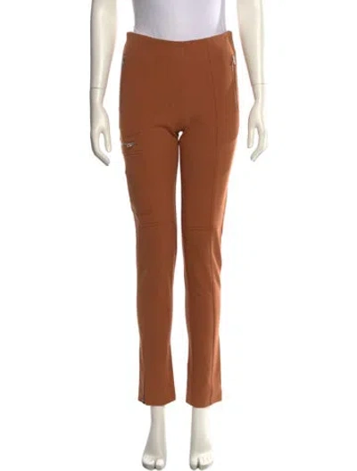 Pre-owned Chloé Skinny Leg Pants In Brown