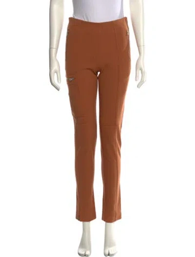Pre-owned Chloé Skinny Leg Pants In Brown