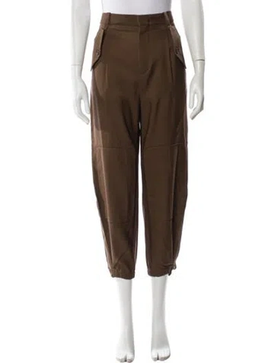 Pre-owned Chloé Skinny Leg Pants In Brown