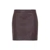 Chloé High Waist Textured Mini Skirt In Brown