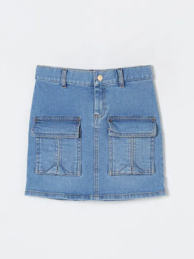 CHLOÉ SKIRT CHLOÉ KIDS COLOR GREY,G70351020