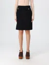 Chloé Boucl Wool Skirt In Black
