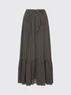 Chloé Micro Check Silk Maxi Skirt In Black