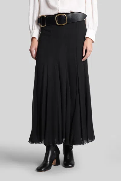 Chloé Skirt In Black Silk