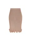 Chloé Fitted Scallop Knit Skirt