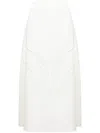 Chloé Broderie Anglaise Crepe Midi Skirt In 107