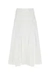 Chloé Chloe White Poplin Skirt