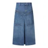 Chloé A-line Silhouette Midi Length Skirt In Blue