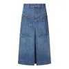 Chloé A-line Silhouette Midi Length Skirt In Blue