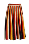 Chloé Striped A-line Mid-length Skirt In 8za
