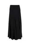 Chloé Silk Long Skirt In Black