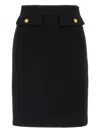 Chloé Boucl Wool Skirt In Black